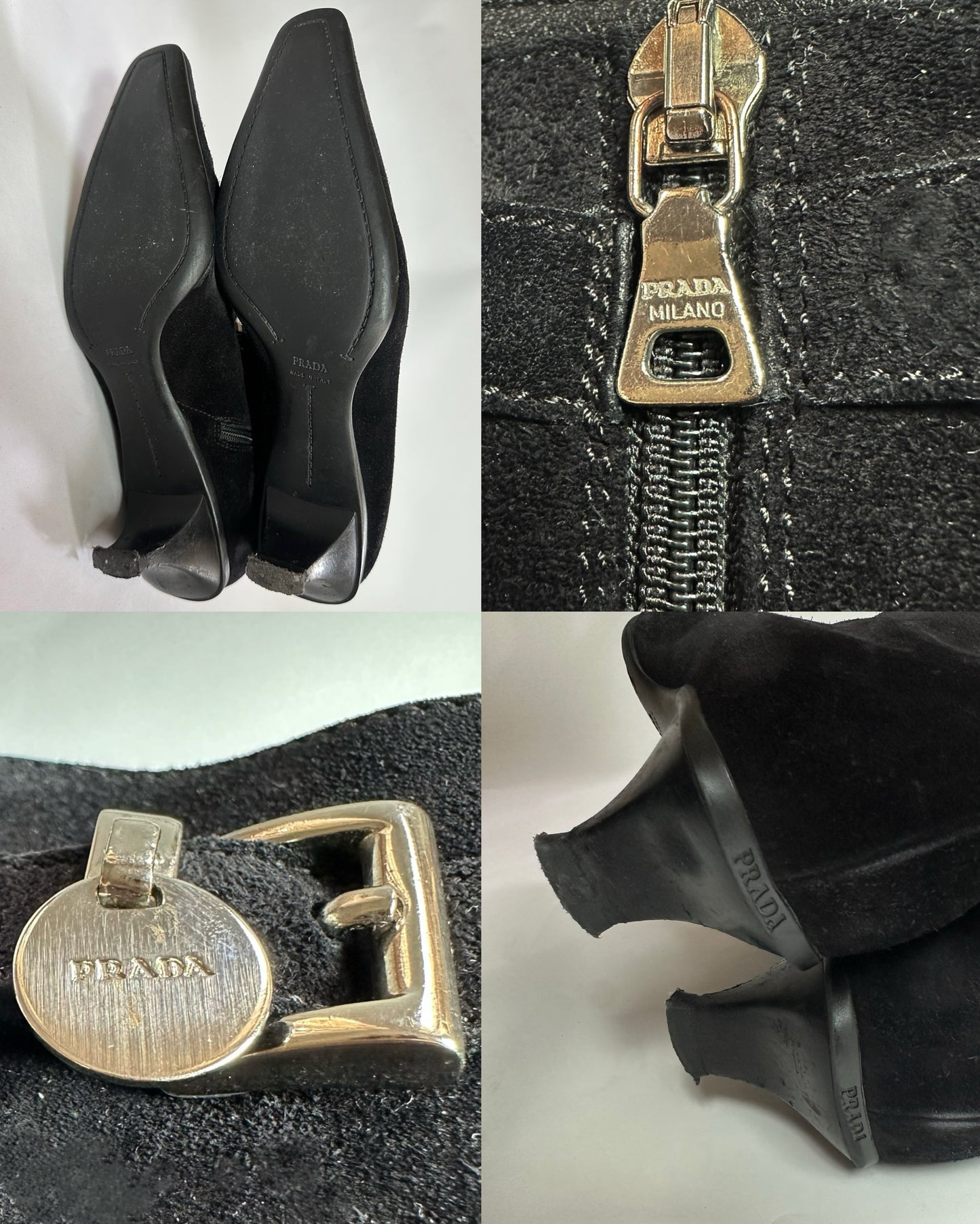 Prada Suede Leather Boots (38)