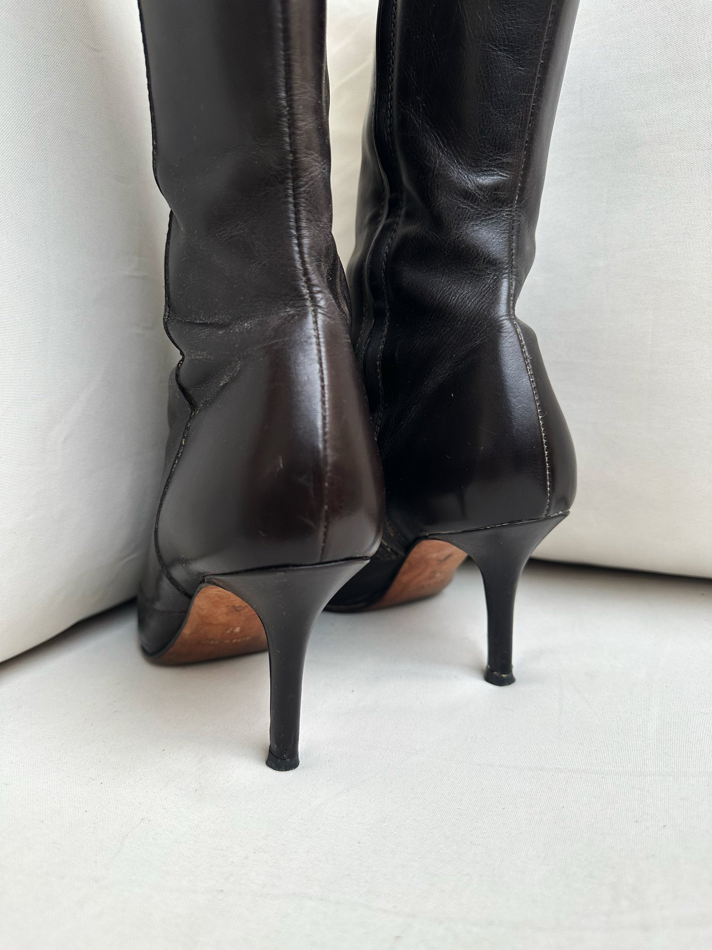 Vintage Dior Leather Boots (37) with Dustbag